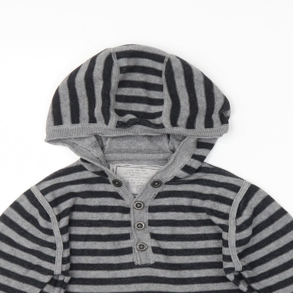 TU Boys Grey Spotted  Pullover Hoodie Size 7 Years