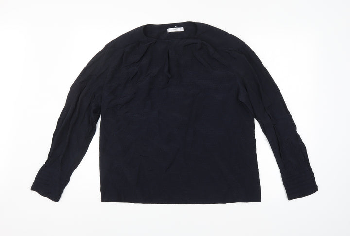 Mango Womens Blue Basic Blouse Size M