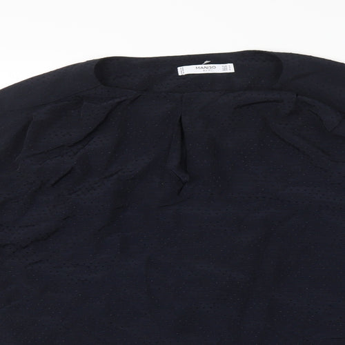 Mango Womens Blue   Basic Blouse Size M