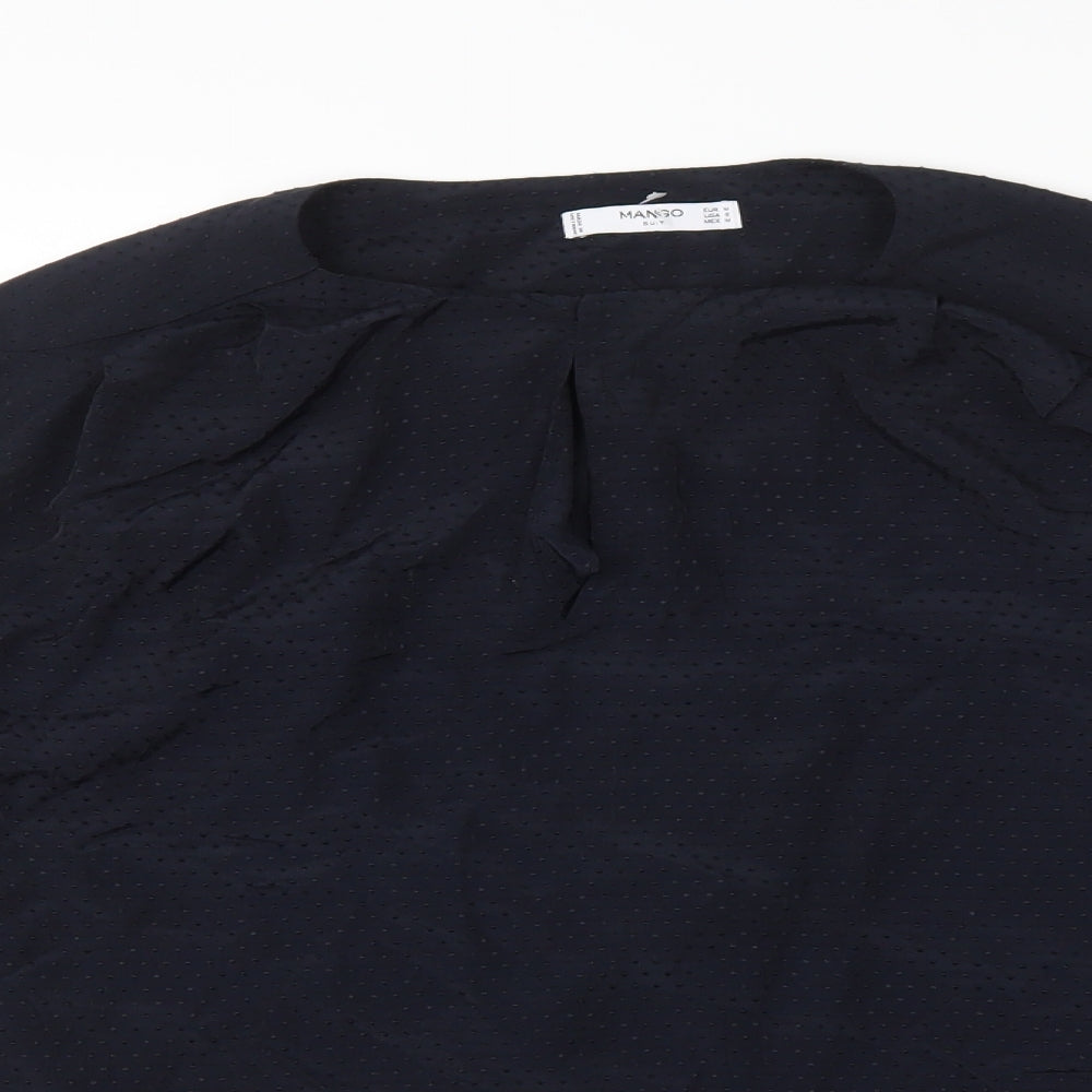Mango Womens Blue   Basic Blouse Size M