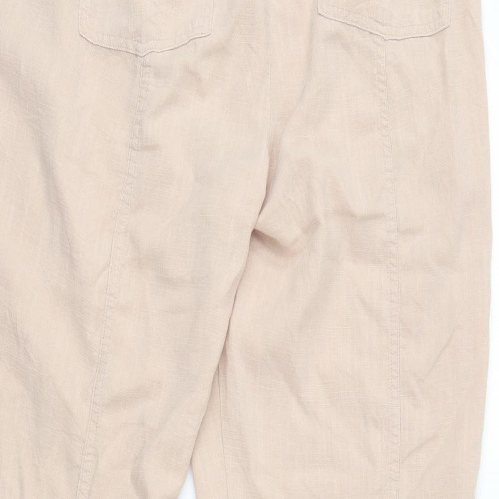 M&S Womens Beige   Trousers  Size 16 L32 in