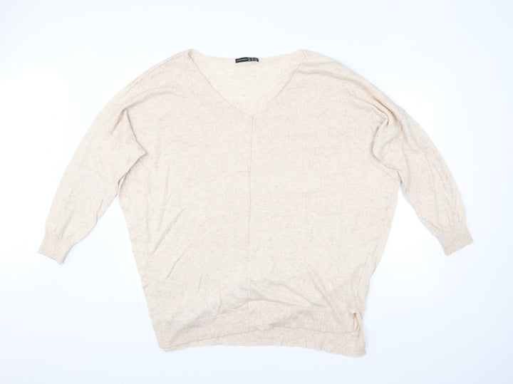 Atmosphere Womens Beige Pullover Jumper Size L