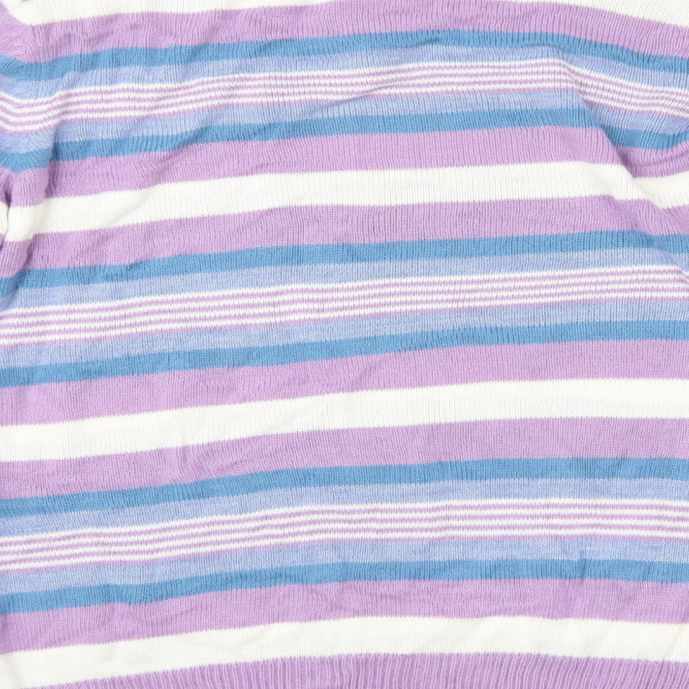 Isle Womens Multicoloured Striped  Pullover Jumper Size 18