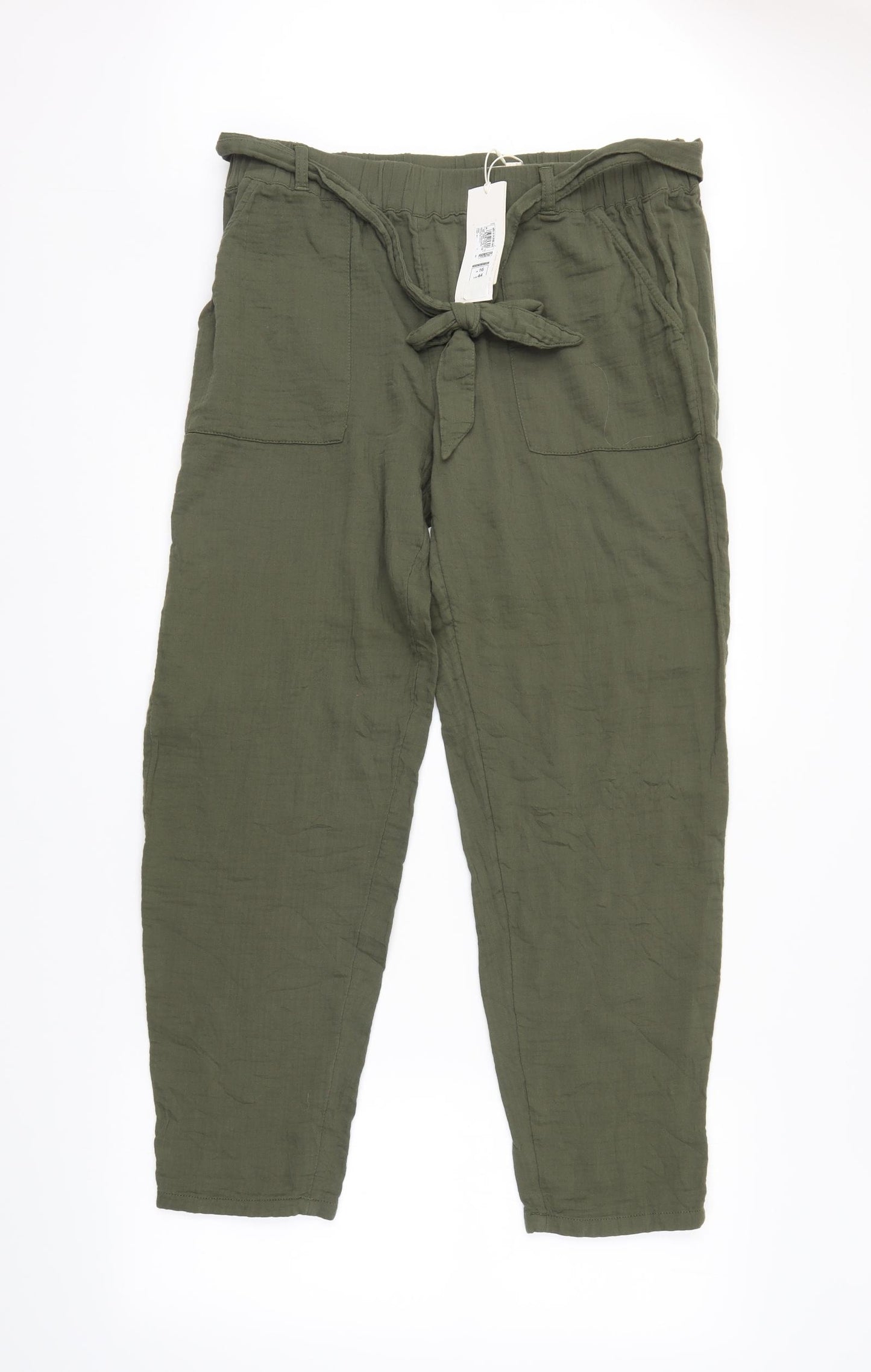 M&S Womens Green   Trousers  Size 16 L30 in
