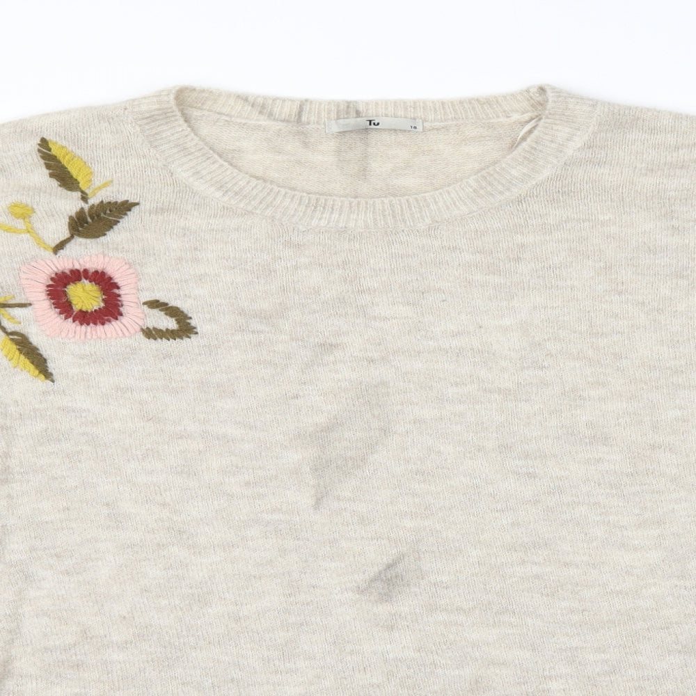 TU Womens Beige   Pullover Jumper Size 18