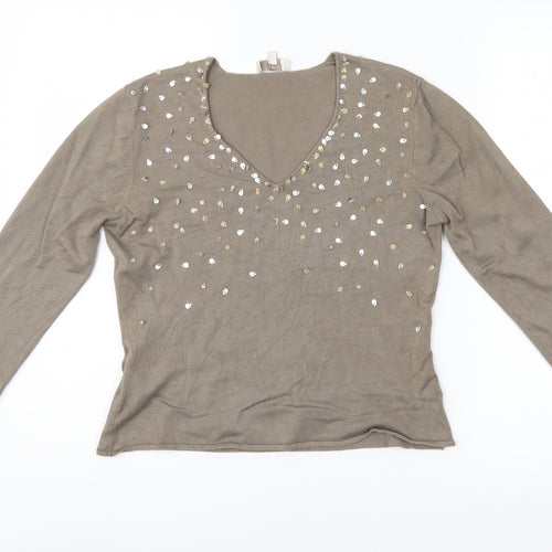 CC Womens Brown   Pullover Jumper Size M