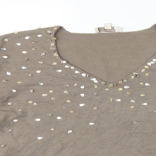 CC Womens Brown   Pullover Jumper Size M