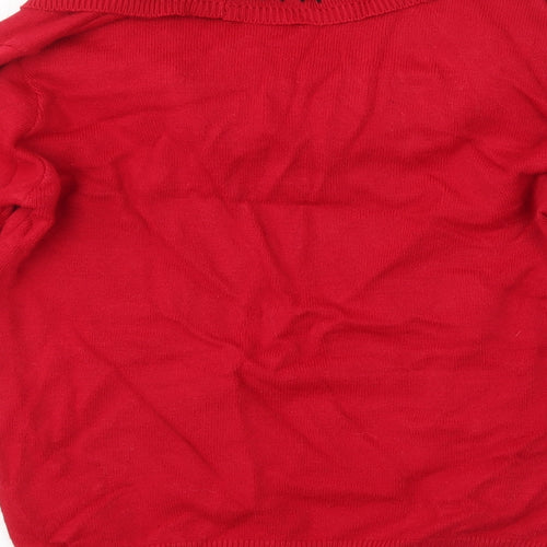 Autonomy Womens Red Argyle/Diamond  Pullover Jumper Size M