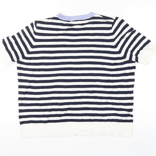 M&S Womens Multicoloured Striped  Pullover Jumper Size 16