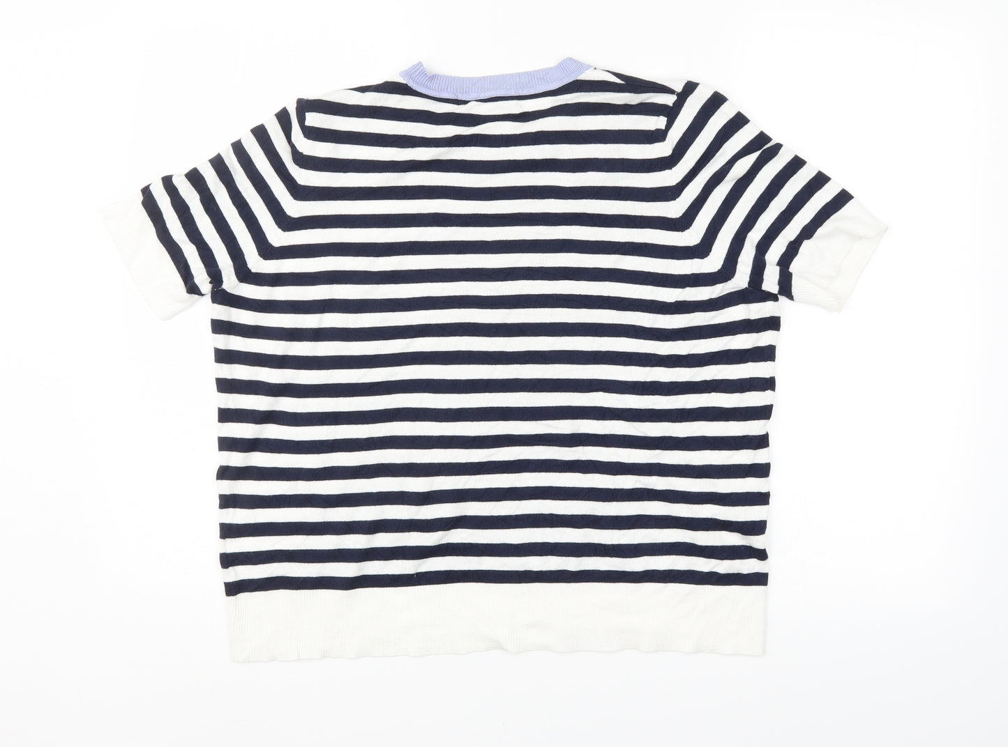 M&S Womens Multicoloured Striped  Pullover Jumper Size 16