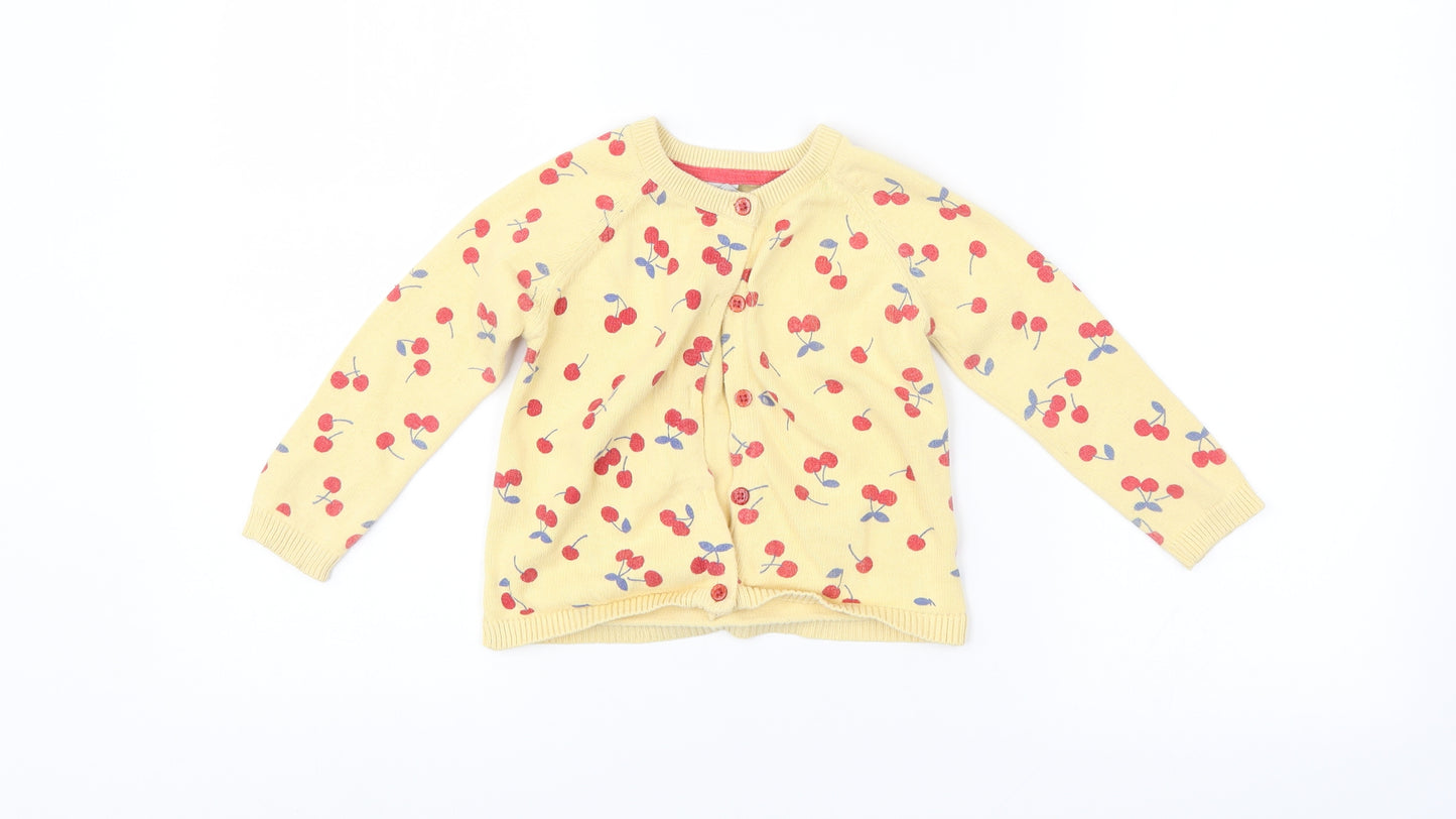 TU Baby Yellow Spotted  Cardigan Jumper Size 18-24 Months