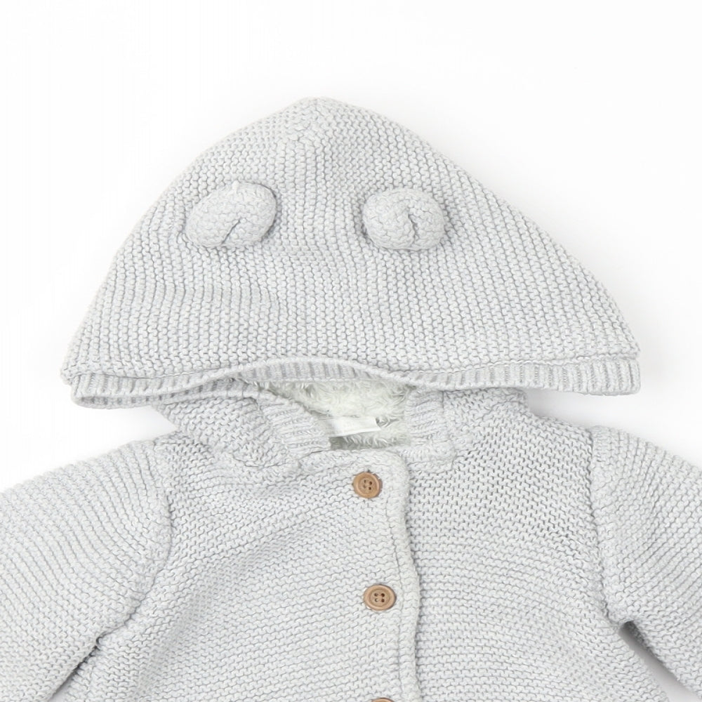 F&F Baby Grey   Overcoat Coat Size 9-12 Months