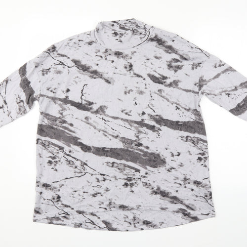 M&S Womens Grey Camouflage  Pullover Jumper Size 14