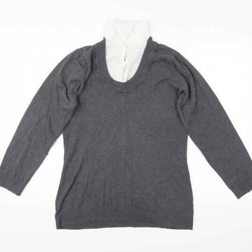 Papaya Womens Grey   Pullover Jumper Size 16