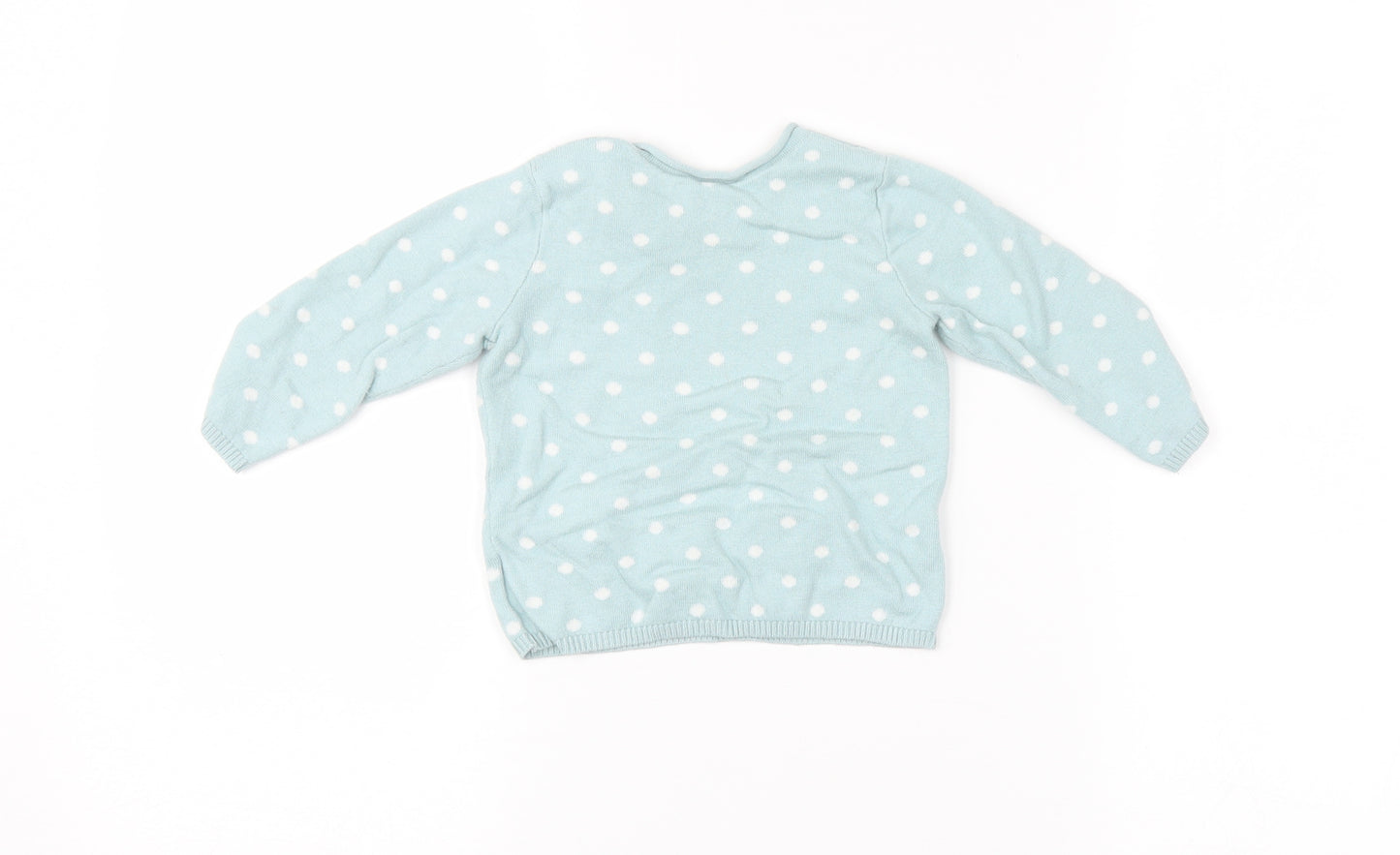 H&M Baby Blue Spotted  Pullover Jumper Size 6-9 Months