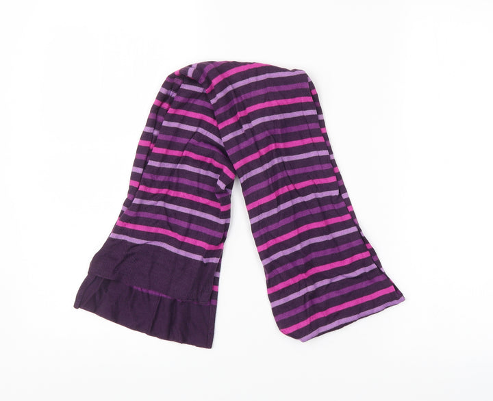 Preworn Purple Striped Scarf Scarves & Wraps Size Regular
