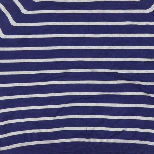 M&Co. Womens Blue Striped  Pullover Jumper Size 18