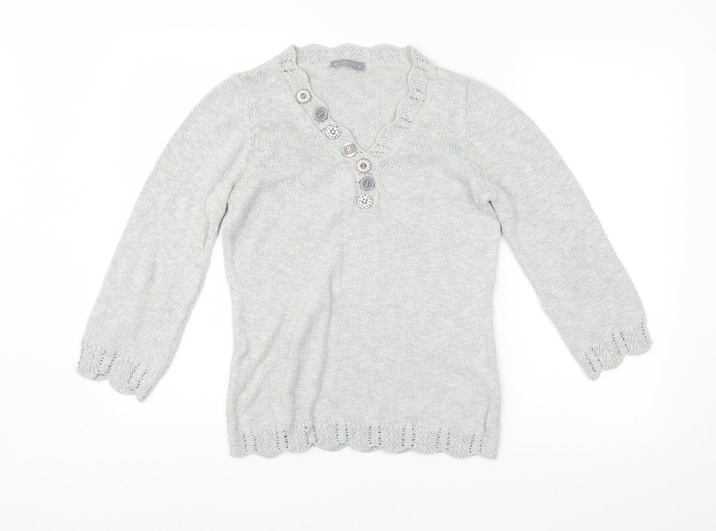 M&S Womens Grey   Pullover Jumper Size S