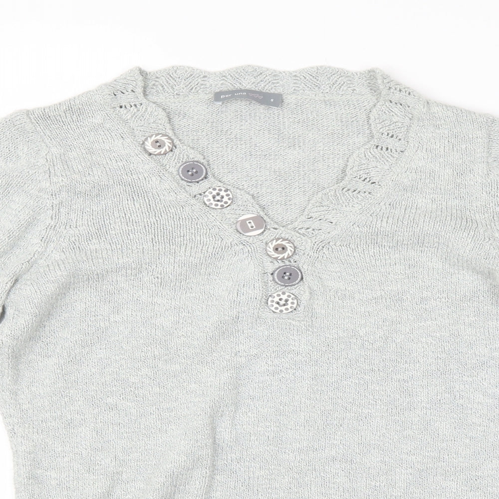 M&S Womens Grey   Pullover Jumper Size S