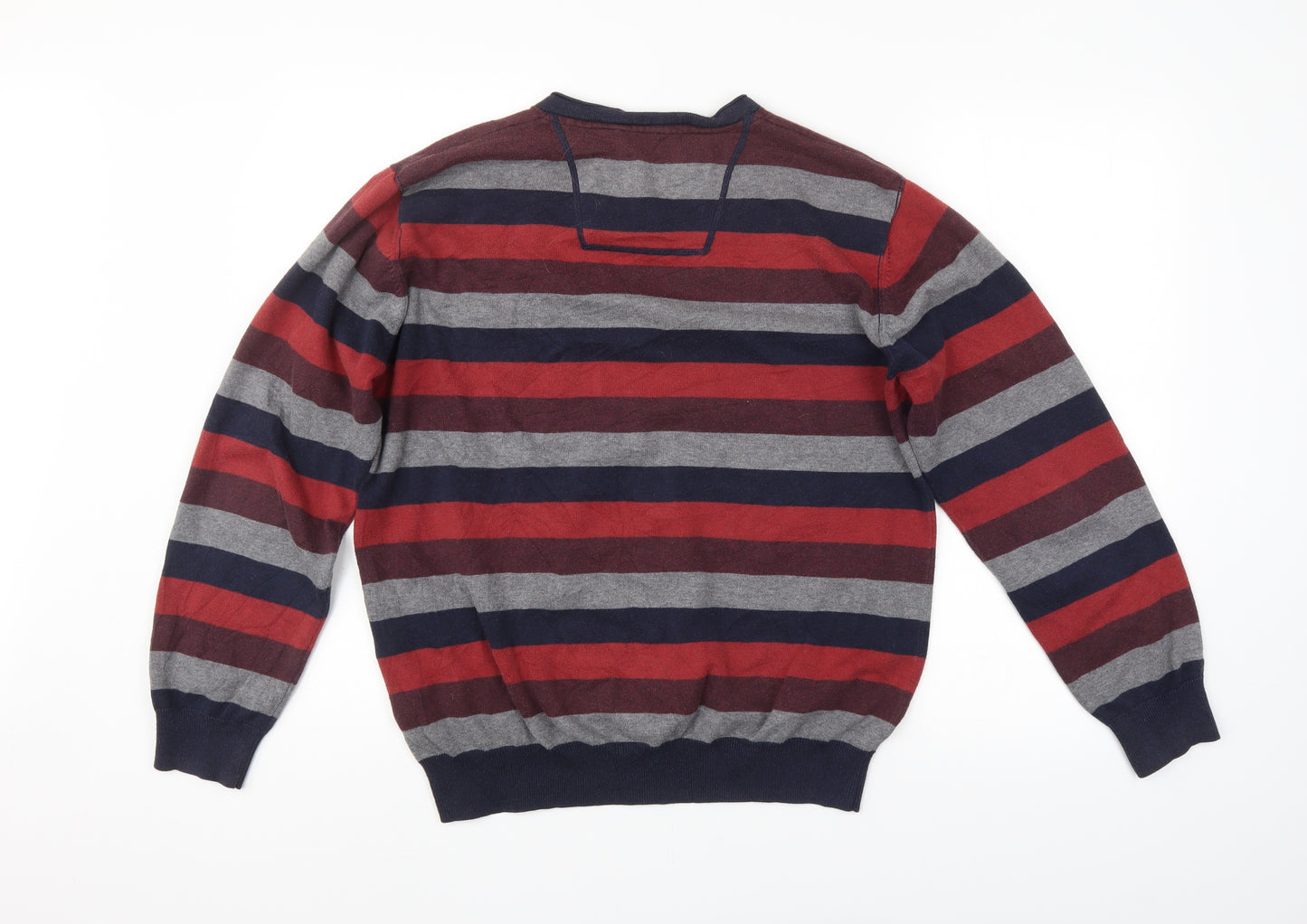 John Rocha Mens Multicoloured Striped  Pullover Jumper Size L