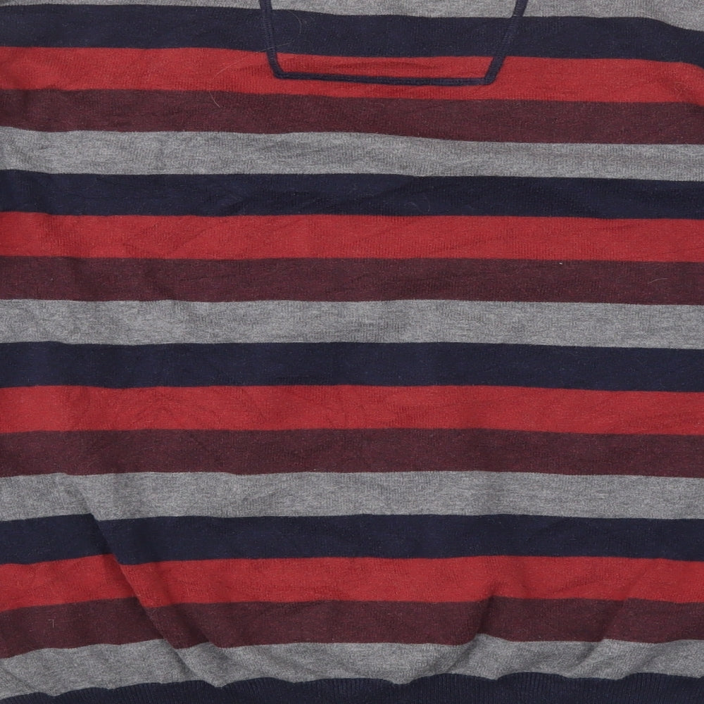 John Rocha Mens Multicoloured Striped  Pullover Jumper Size L