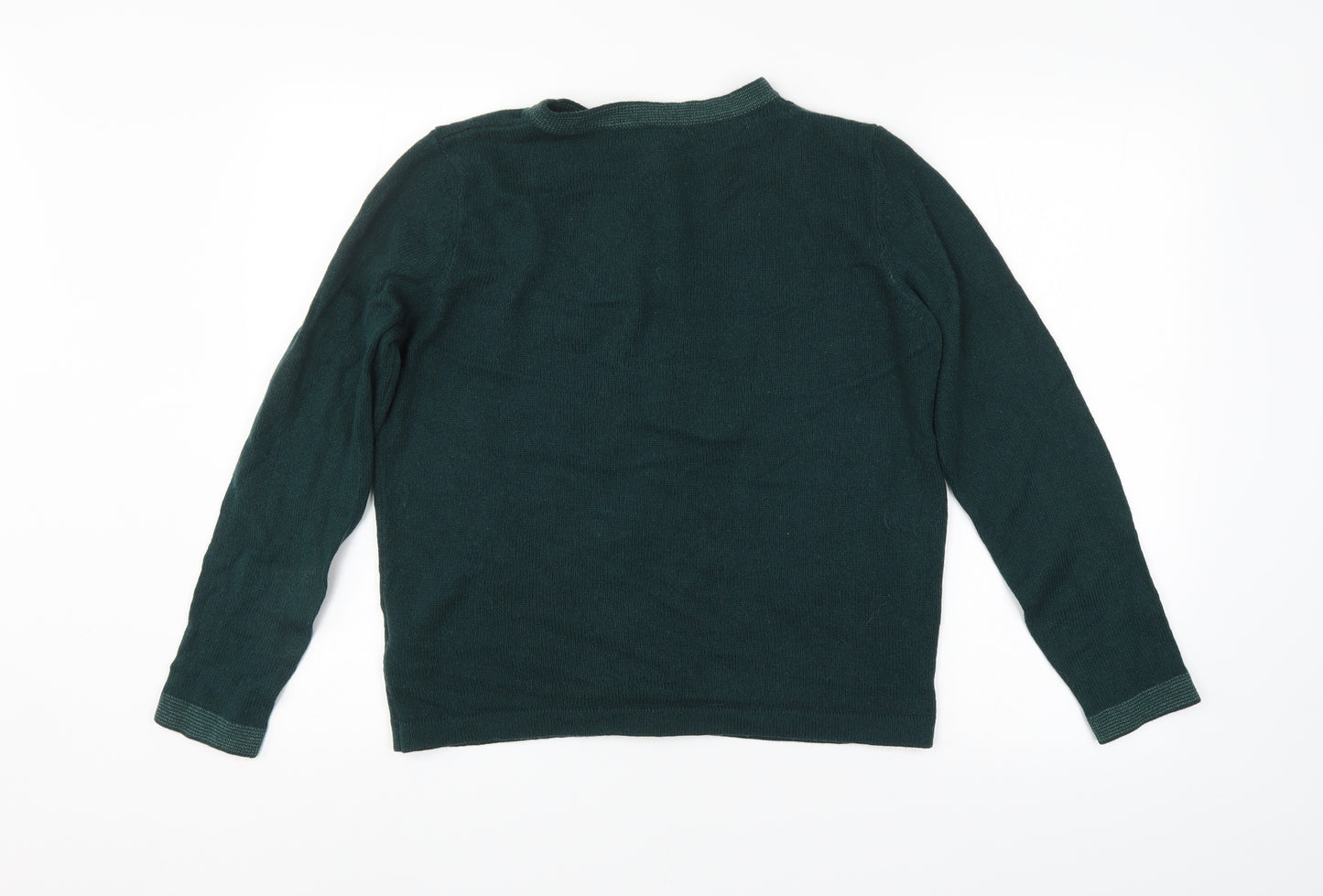 M&S Womens Green   Cardigan Jumper Size 12