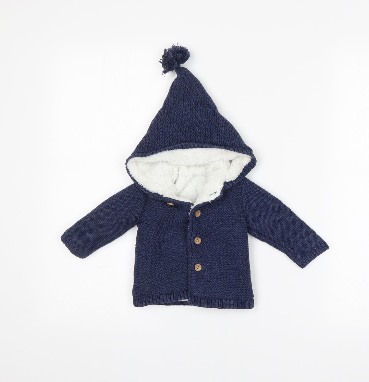 F&F  Blue   Overcoat Coat Size 3-6 Months