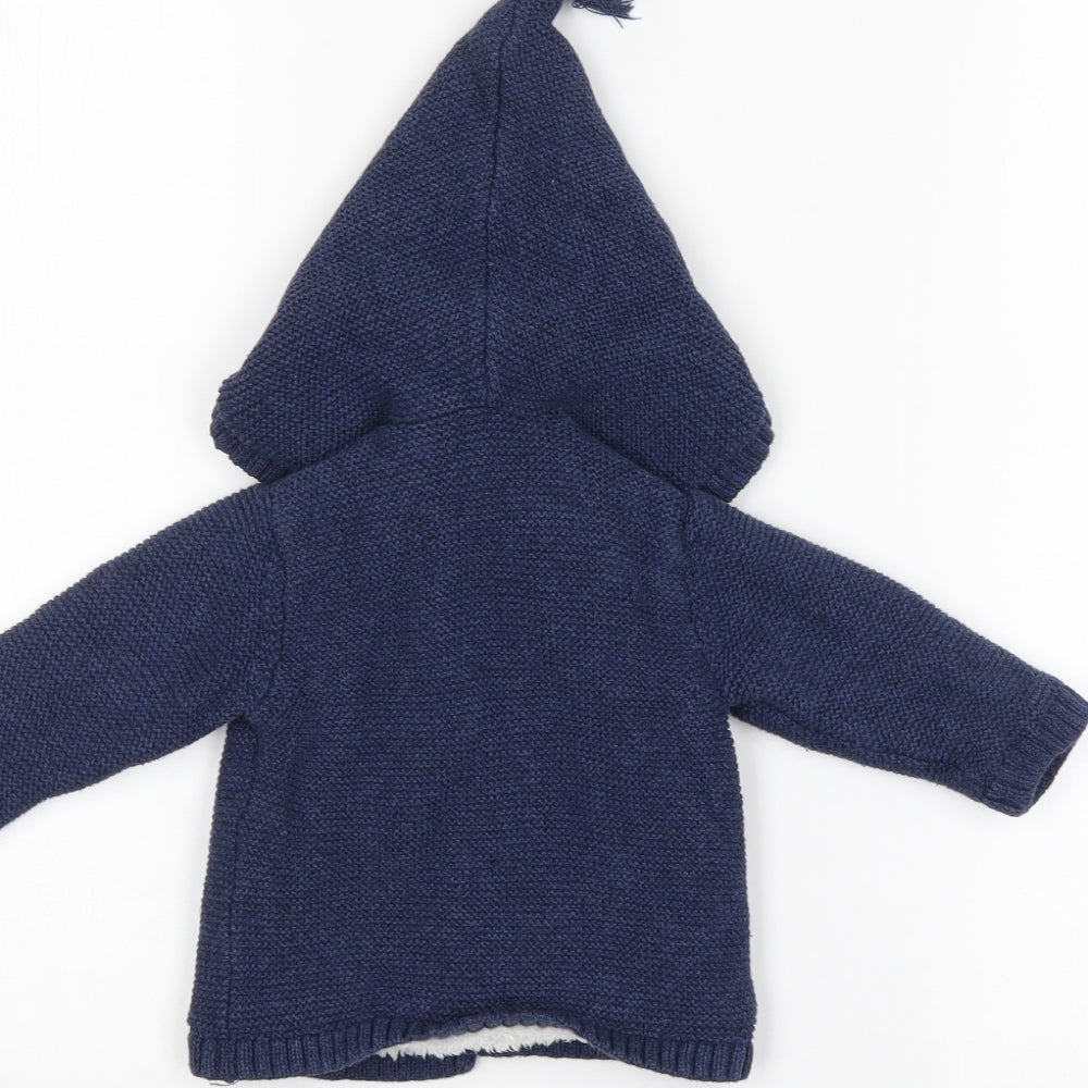 F&F  Blue   Overcoat Coat Size 3-6 Months
