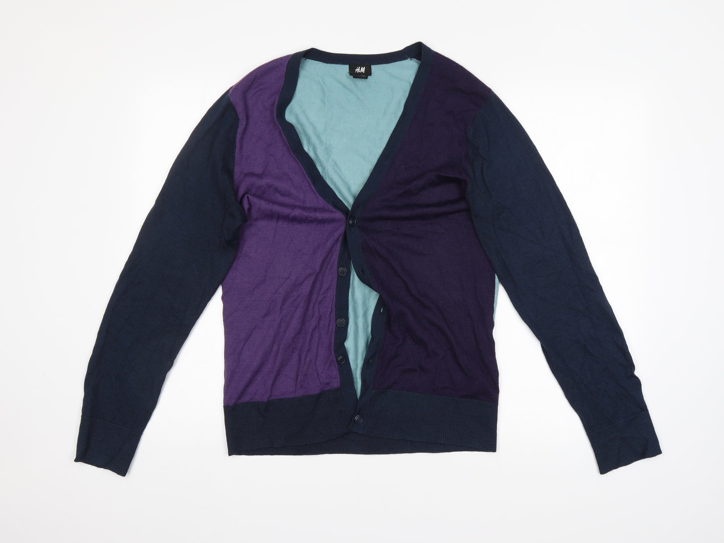 H&M Mens Multicoloured   Cardigan Jumper Size S