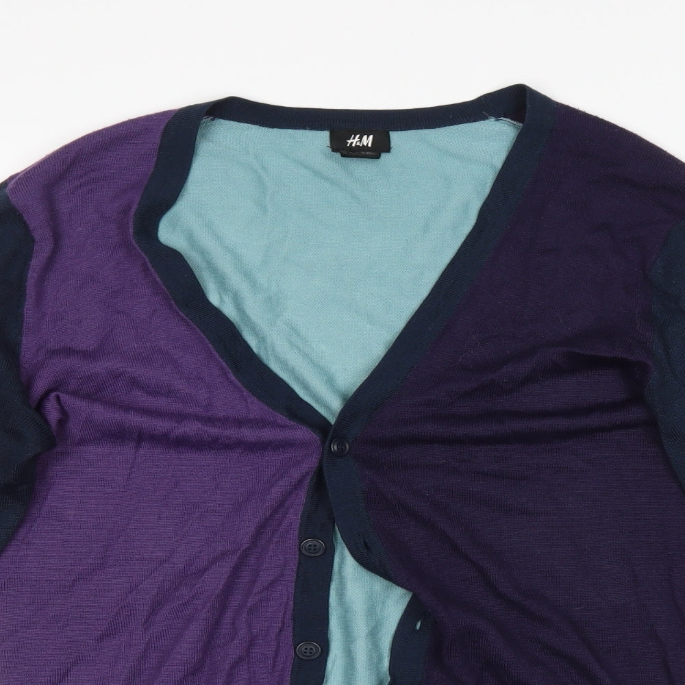 H&M Mens Multicoloured   Cardigan Jumper Size S