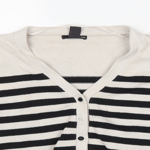H&M Womens Black Striped  Pullover Jumper Size XS
