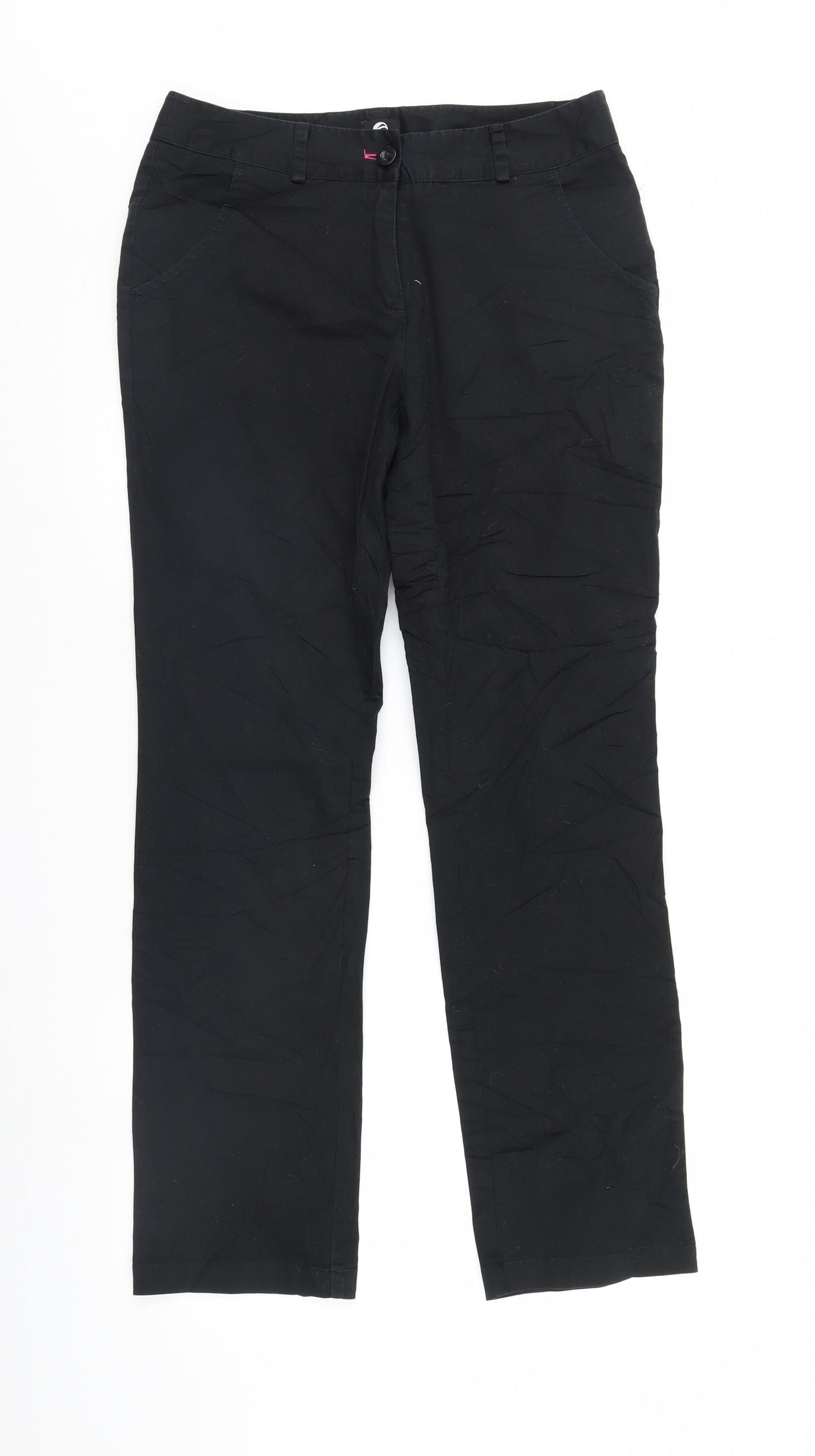 Inesis Womens Black   Trousers  Size 10 L29 in