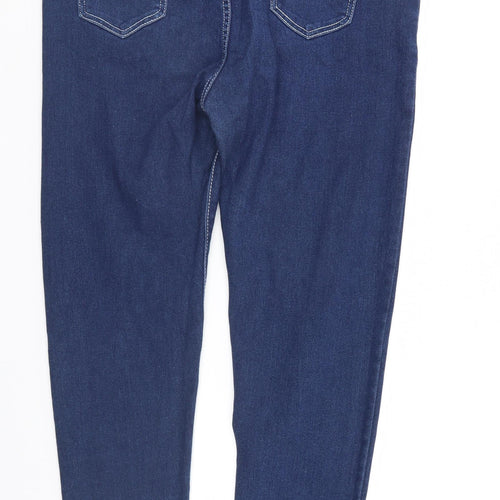 Preworn Womens Blue  Denim Straight Jeans Size 38 in L27 in
