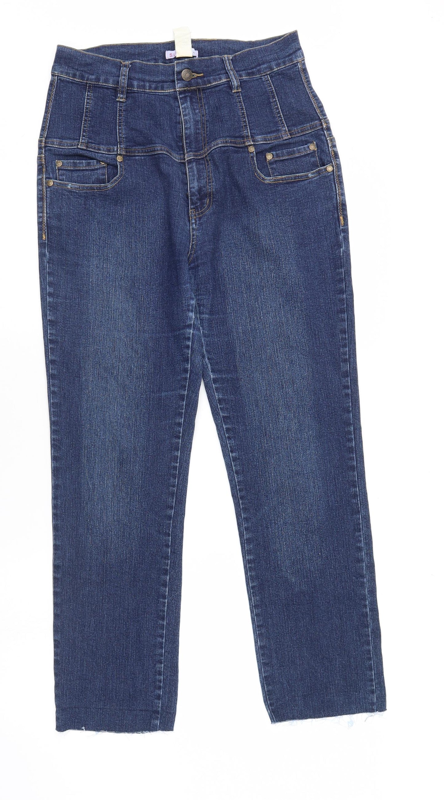 Supre Womens Blue  Denim Straight Jeans  L28 in