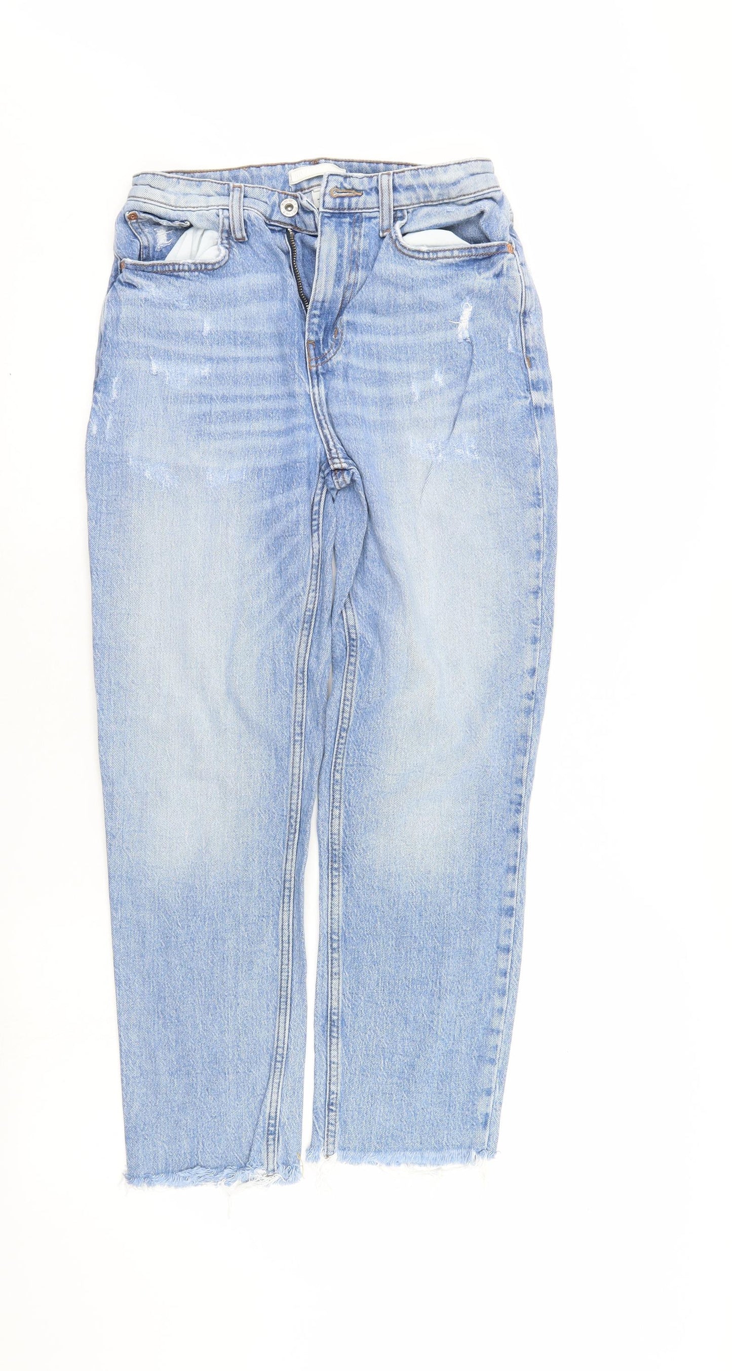 River Island Womens Blue  Denim Straight Jeans Size 8 L26 in