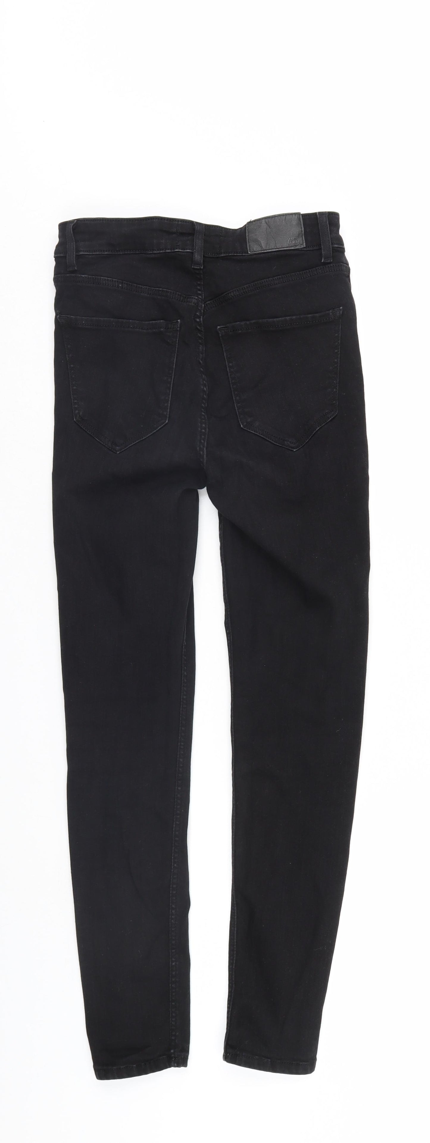 Zara Womens Black  Denim Straight Jeans Size 8 L27 in