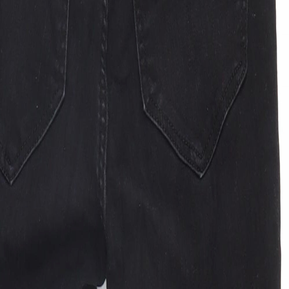 Zara Womens Black  Denim Straight Jeans Size 8 L27 in
