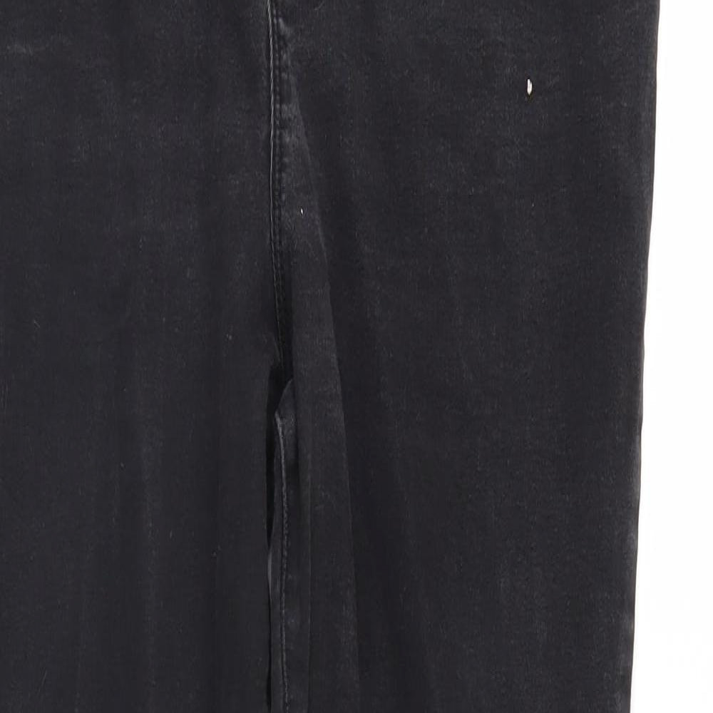 Denim & Co. Womens Black  Denim Straight Jeans Size 18 L27 in - Elastic Waist