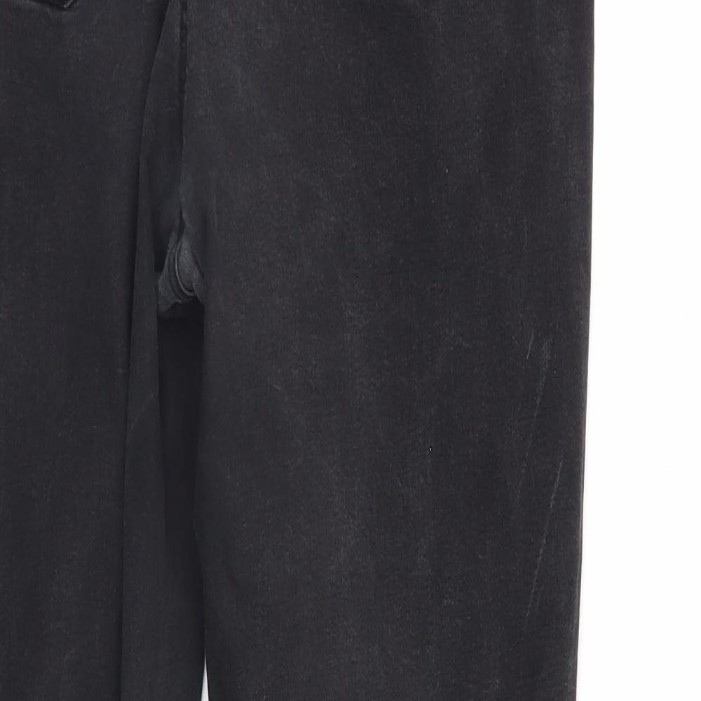 Denim & Co. Womens Black  Denim Straight Jeans Size 18 L27 in - Elastic Waist