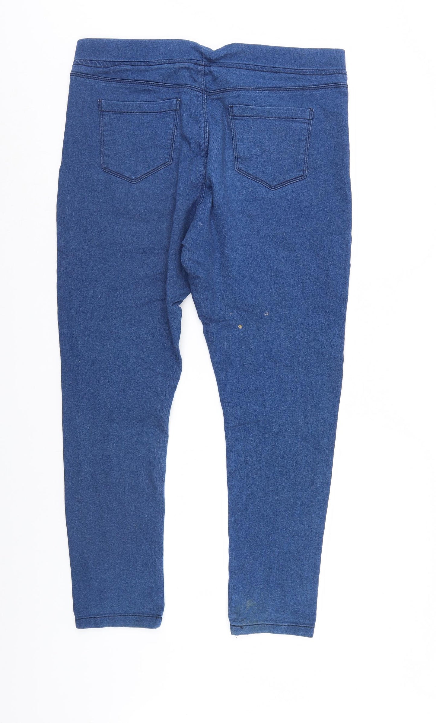 Pep & co Womens Blue  Denim Straight Jeans Size 18 L28 in - Elastic Waist