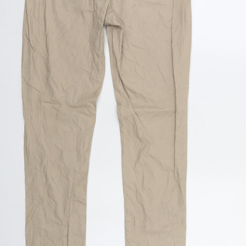 Micha Womens Beige Animal Print Denim Straight Jeans Size 8 L31 in