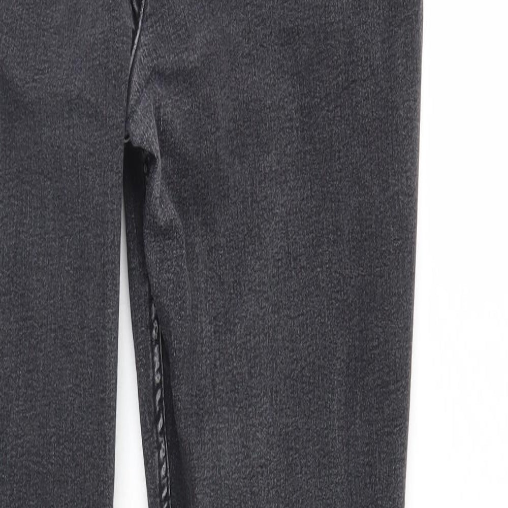 M&S Womens Black  Denim Straight Jeans Size 16 L27 in - Elastic Waist
