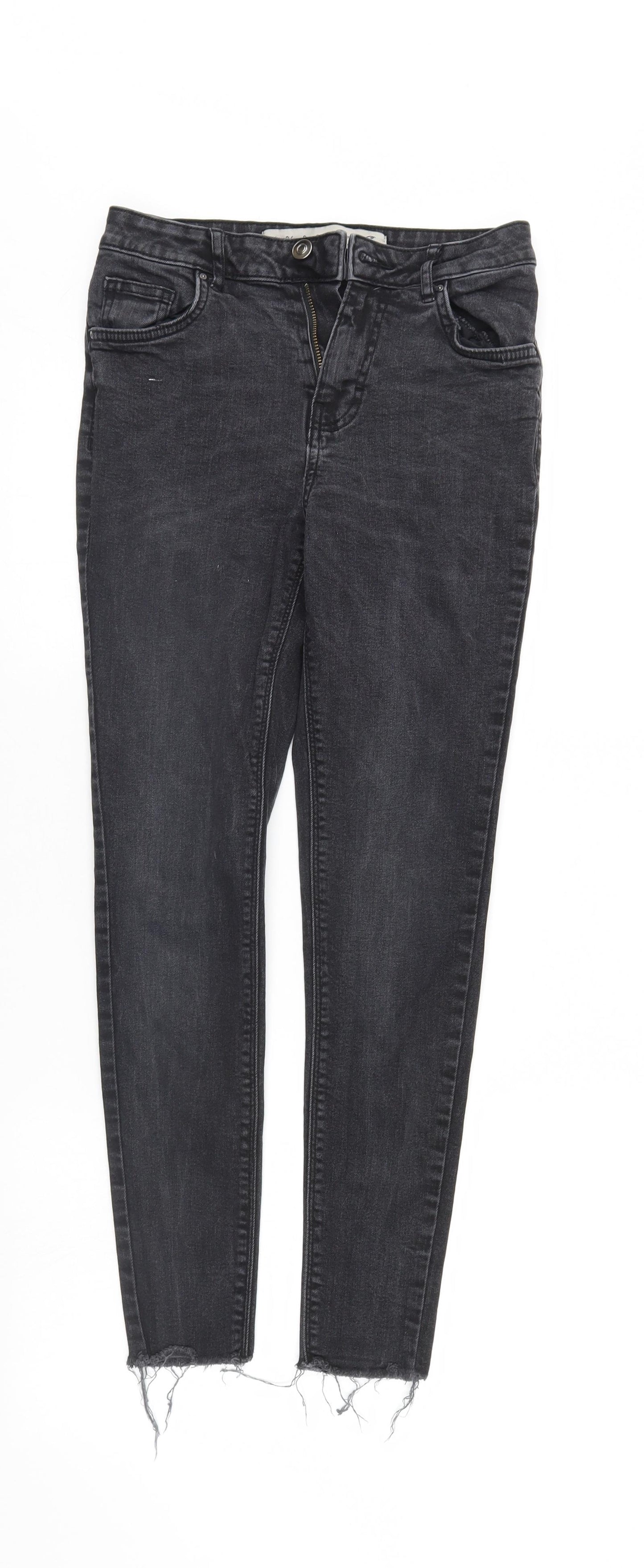 Denim & Co. Womens Black  Denim Tapered Jeans Size 6 L26 in