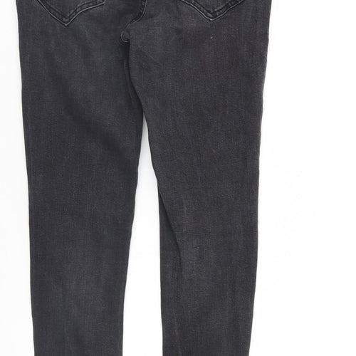 Denim & Co. Womens Black  Denim Tapered Jeans Size 6 L26 in
