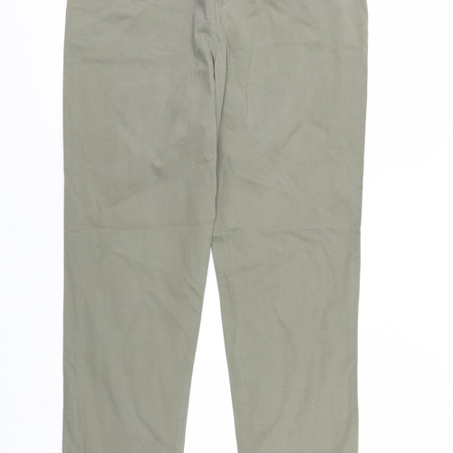 Papaya Womens Green   Chino Trousers Size 12 L31 in
