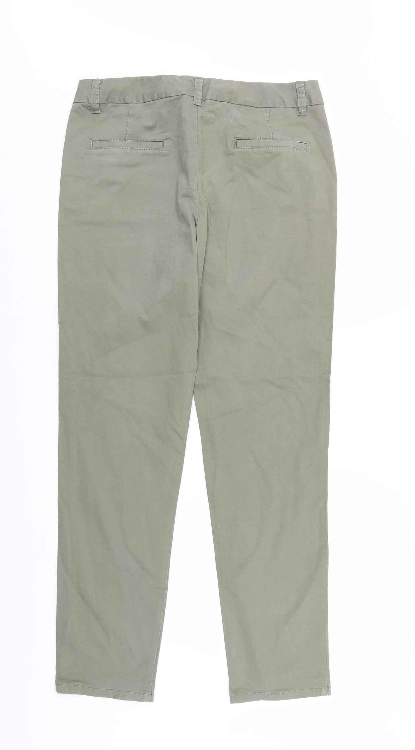 Papaya Womens Green   Chino Trousers Size 12 L31 in