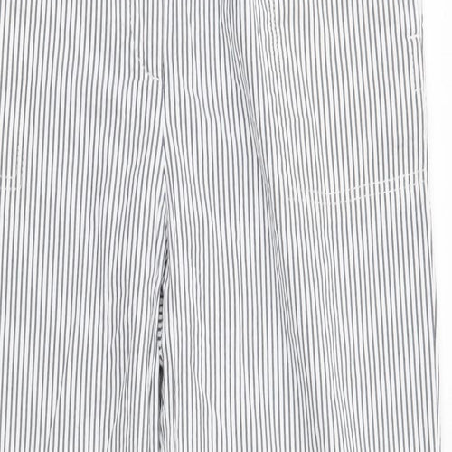 The Evie Womens Grey Striped  Cropped Trousers Size 12 L24 in