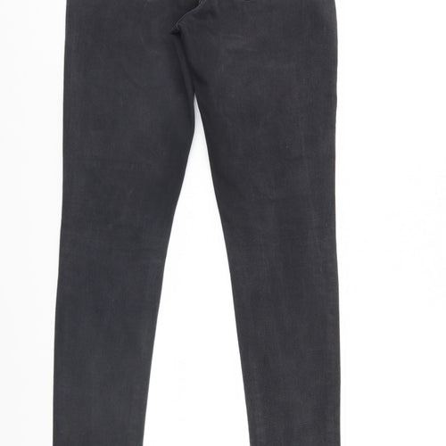 Denim & Co. Womens Black  Denim Straight Jeans Size 12 L31 in