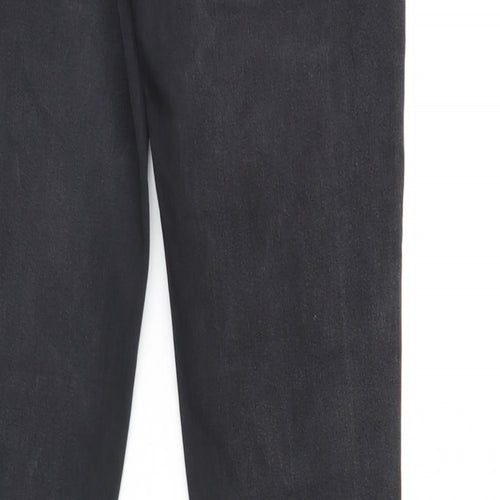Denim & Co. Womens Black  Denim Straight Jeans Size 12 L31 in