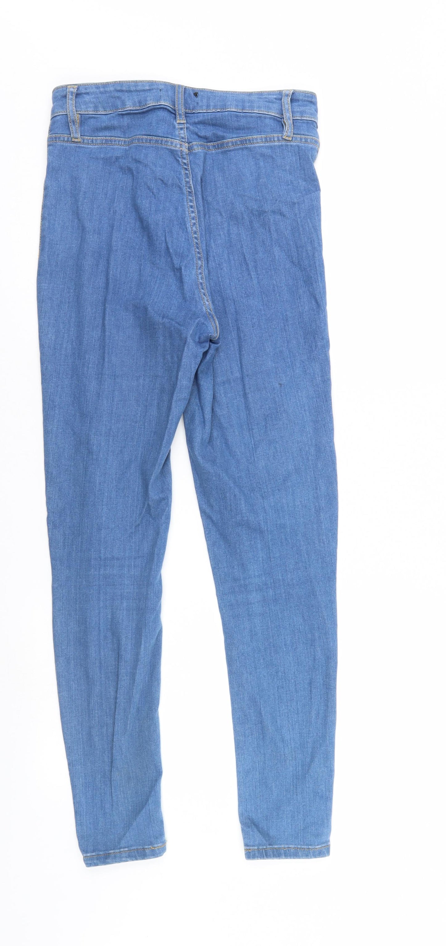 F&F Womens Blue  Denim Tapered Jeans Size 8 L28 in